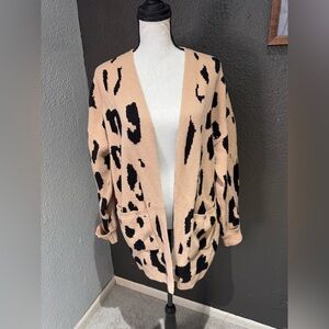 Zesica Chic Leopard Pattern Cardigan